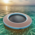 Ocean Yacht dock floating platform inflatable pool round shape custom colour folded inflatable water hammock with net