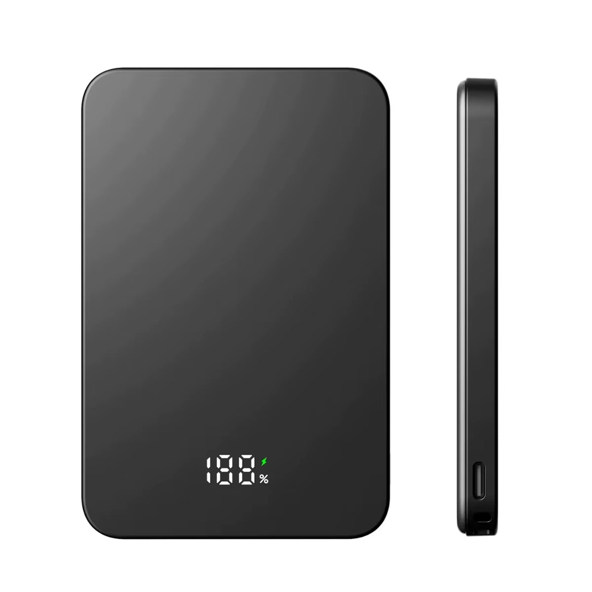 Daily Use Bank Ultra Thin Portable Power ABS Aluminum Glass Fiber Panel Multi Wireless Charging for Devices