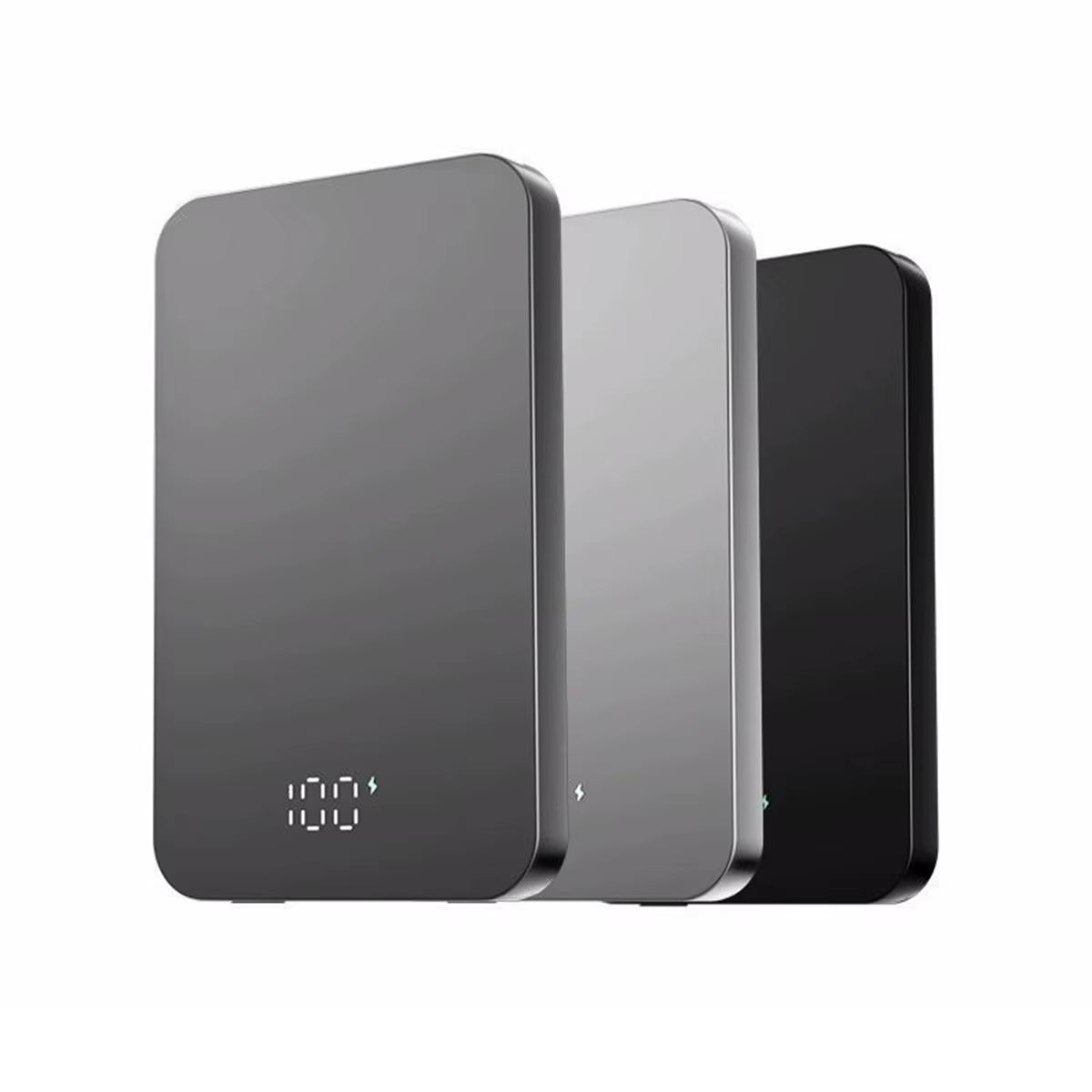 Daily Use Bank Ultra Thin Portable Power ABS Aluminum Glass Fiber Panel Multi Wireless Charging for Devices