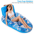 Inflatable pool floats for adults, deck chair raft, floating chair, water pool