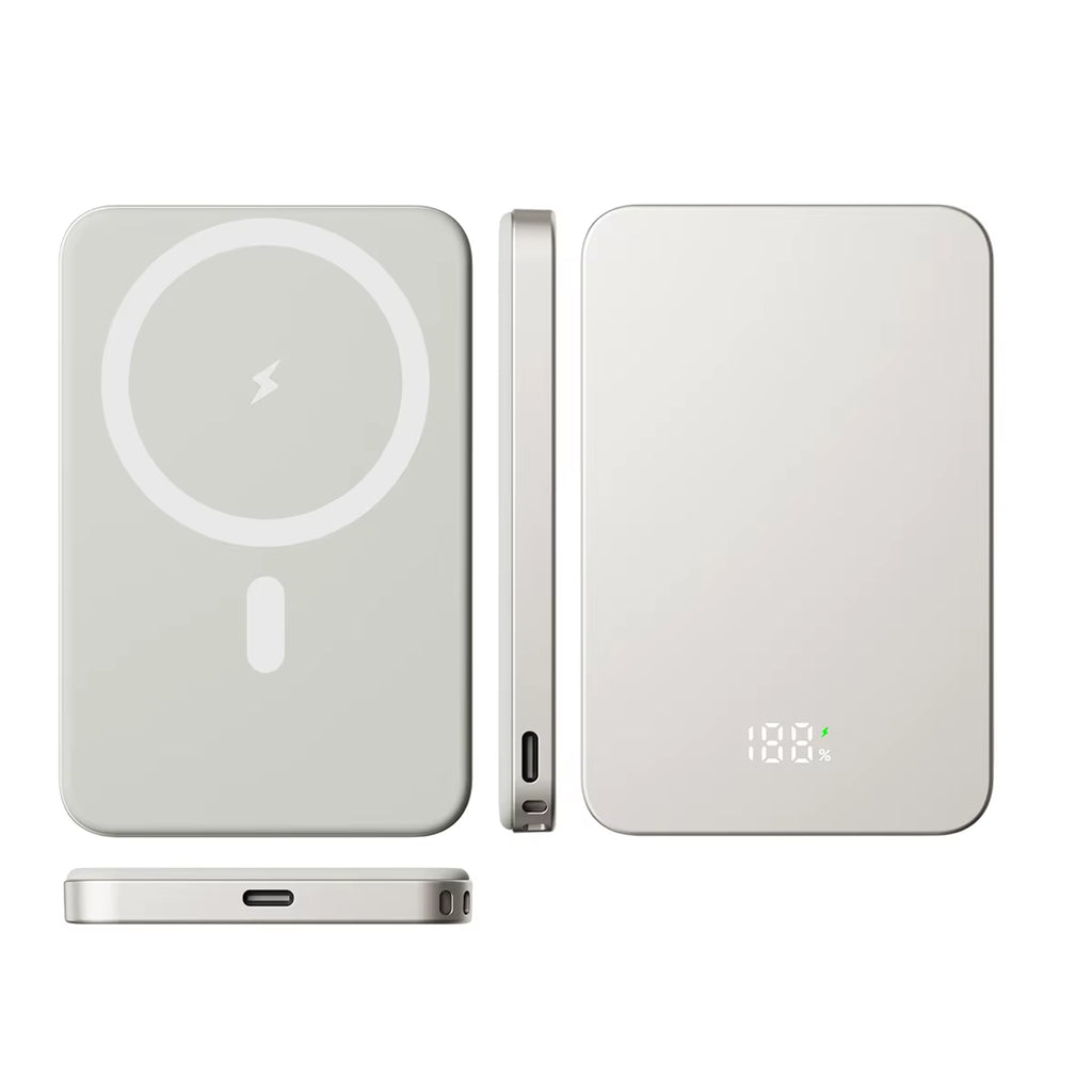 Daily Use Bank Ultra Thin Portable Power ABS Aluminum Glass Fiber Panel Multi Wireless Charging for Devices