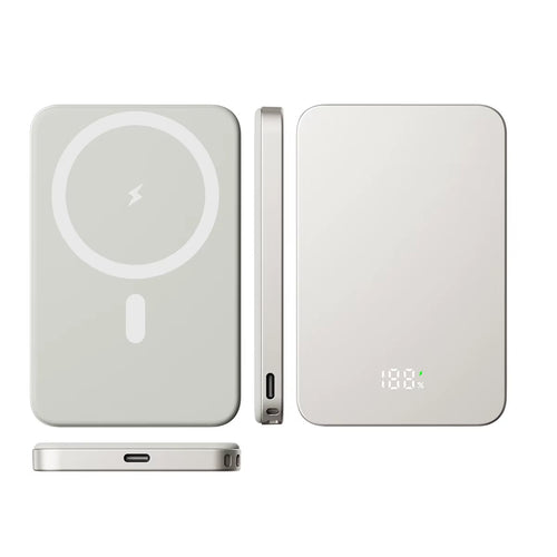 Daily Use Bank Ultra Thin Portable Power ABS Aluminum Glass Fiber Panel Multi Wireless Charging for Devices
